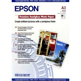 EPSON PAPEL FOTOGRAFICO SEMIBRILLO (PREMIUM SEMIGLOSSY PHOTO) A3, 20 HOJAS DE 251G.