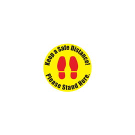 FLORALABELS A3 CIRCULO AUTOADHESIVO IMPERMEABLE Y ANTIDESLIZANTE DE 285 MM CALIDAD L1 OKIMED111