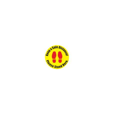 FLORALABELS A3 CIRCULO AUTOADHESIVO IMPERMEABLE Y ANTIDESLIZANTE DE 285 MM CALIDAD L1 OKIMED111