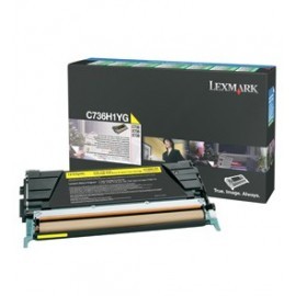 LEXMARK C-736, X-736/738 TONER AMARILLO ALTO RENDIMIENTO RETORNABLE