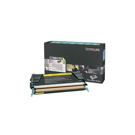 LEXMARK C-736, X-736/738 TONER AMARILLO ALTO RENDIMIENTO RETORNABLE