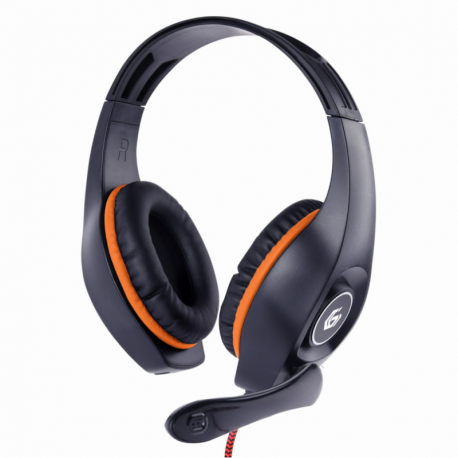 AURICULARES GAMING GEMBIRD GHS-05-O NARANJA NEGRO MICROFONO ALAMBRICO JACK 3.5MM