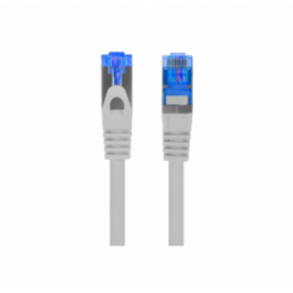 CABLE RED LANBERG LATIGUILLO CAT.6A S/FTP LSZH CCA 0.25M GRIS FLUKE PASSED