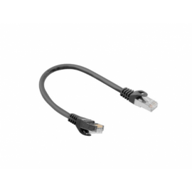 CABLE RED LANBERG LATIGUILLO CAT.6 FTP 0.25M NEGRO FLUKE  PASSED