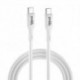 IGGUAL CABLE USB-C/USB-C 100 CM BLANCO Q3.0 3A