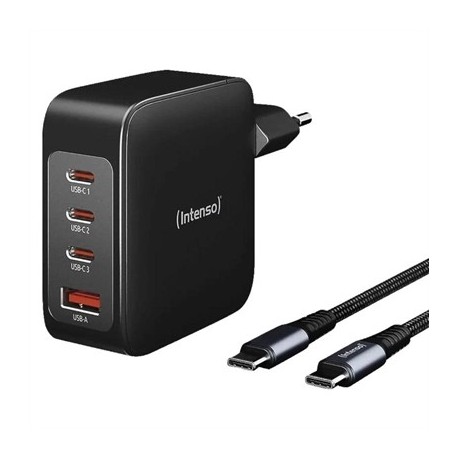 INTENSO | KIT CARGADOR GAN W140A3C + CABLE USB-C