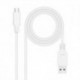 NANOCABLE CABLE USB 3.1 GEN2 USB-C/A 2 M BLANCO