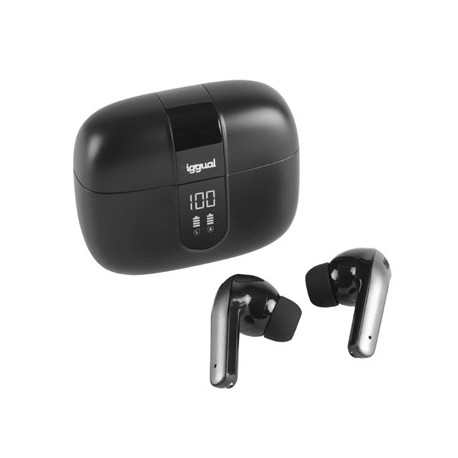 IGGUAL AURICULARES INALAMBRICOS TWS BLUETOOTH NEGR