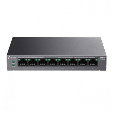 TP-LINK LS108GP SWITCH 8XGB POE+ 62W DESKTOP