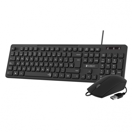 COMBO TECLADO RATON SUBBLIM BUSINESS SLIM USB NEGRO