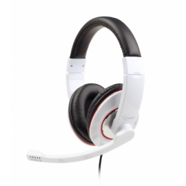 AURICULARES GEMBIRD MHS-001-GW BLANCO BRILLANTE MICROFONO ALAMBRICO 3.5MM