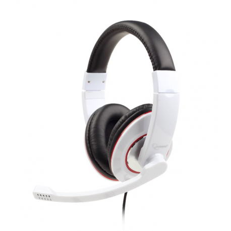 AURICULARES GEMBIRD MHS-001-GW BLANCO BRILLANTE MICROFONO ALAMBRICO 3.5MM