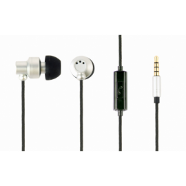 AURICULARES GEMBIRD "PARIS" METALICO PLATEADO MICROFONO ALAMBRICO JACK 3.5MM