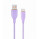 CABLE DE CARGA Y DATOS GEMBIRD USB TIPO C DE SILICONA PREMIUM 1,5 M VIOLETA