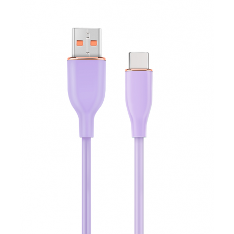 CABLE DE CARGA Y DATOS GEMBIRD USB TIPO C DE SILICONA PREMIUM 1,5 M VIOLETA