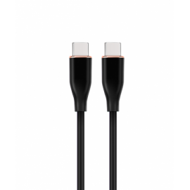 CABLE DE CARGA Y DATOS GEMBIRD (PD) TIPO-C SILICONA ALTA CALIDAD 1,5M NEGRO