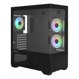 CAJA ZALMAN CHRONIX ATX 3 XVENT 120MM ARGB 1XUSB 3.0 NEGRO S/N FUENTE