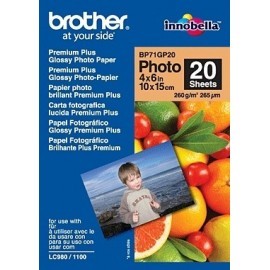 BROTHER PAPEL INKJET GLOSSY 10X15 20H 260G/M2