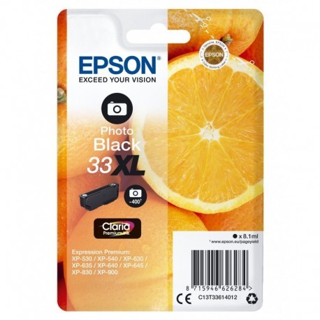EPSON EXPRESSION HOME XP-530/XP630/XP635/XP830 CARTUCHO NEGRO FOTO 33XL