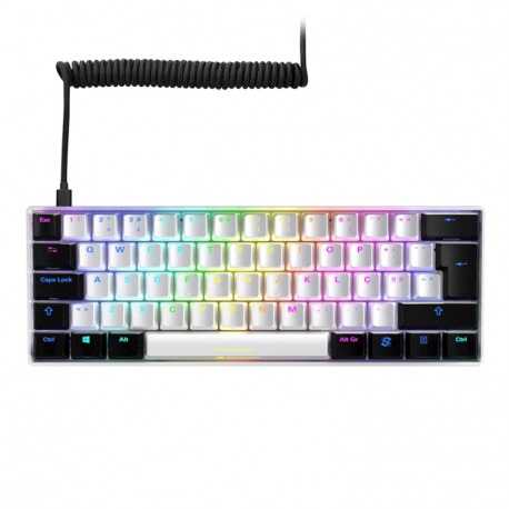 TECLADO GAMING SHARKOON SKILLER SGK50 S4 ES USB RETROILUMINADO MECANICO BLANCO
