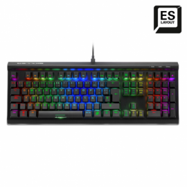 TECLADO GAMING SHARKOON SGK60 BROWN SWITCH USB RETROILUMINADO MECANICO NEGRO