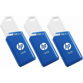 USB 3.1 HP 32GB X755W PACK DE 3 AZUL