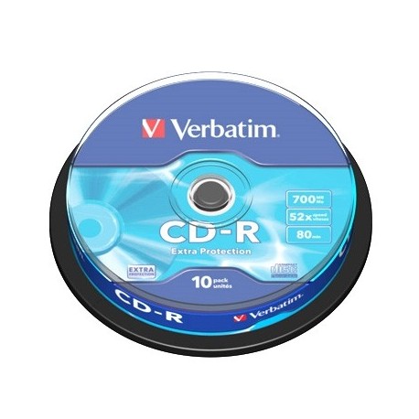 VERBATIM CD-R 700MB 52X TARRINA 10UDS