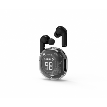 AURICULARES GEMBIRD TWST-01-BK TRANSPARENTES NEGRO BT