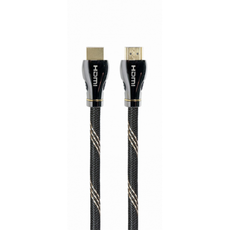 CABLE HDMI 2.1 8K 60HZ GEMBIRD CCBP-HDMI8K-1M PREMIUM TRENZADO ETHERNET 1M NEGRO