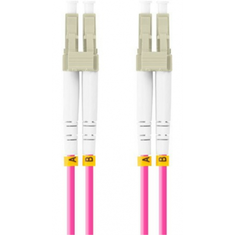 CABLE FIBRA OPTICA LANBERG 0.5 M MULTI LC/UPC-LC/UPC DUPLEX OM4 50/125 LSZH VI