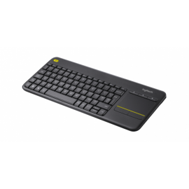 TECLADO LOGITECH K400 PLUS TOUCHPAD INGLES INALAMBRICO NEGRO