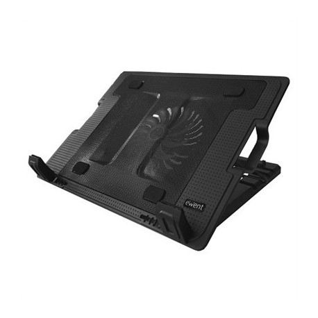 EWENT EW1258 SOPORTE VENTILADOR PORTATIL 17"+2 USB