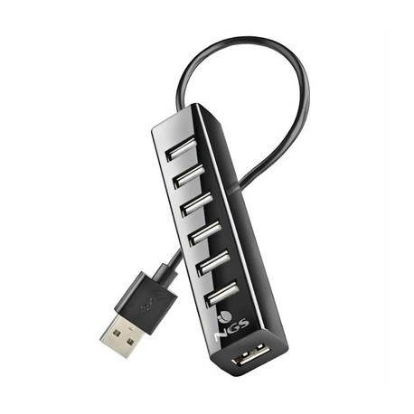 NGS HUB 7 PUERTOS 2.0 CON ADAP.CORRIENTE