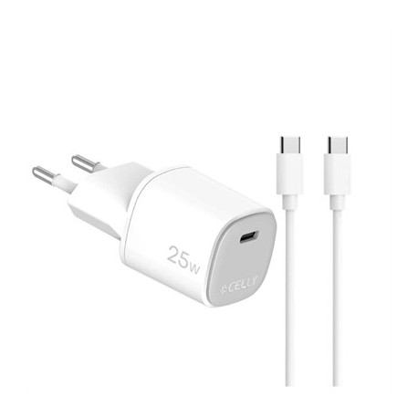 CELLY CARGADOR GAN  1C 25W + C A C CABLE