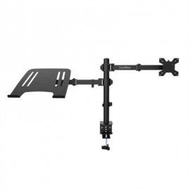 COOLBOX SOPORTE MONITOR+PORTATIL MONOBRAZO ACERO