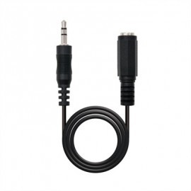 NANOCABLE CABLE AUDIO, JACK 3.5/M-H, NEGRO, 3 M