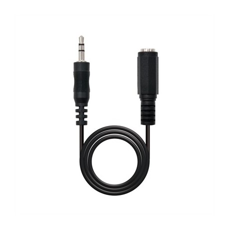 NANOCABLE CABLE AUDIO, JACK 3.5/M-H, NEGRO, 3 M