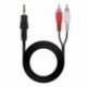 NANOCABLE CABLE AUDIO, JACK 3.5/M-2XRCA/M 1,5 M
