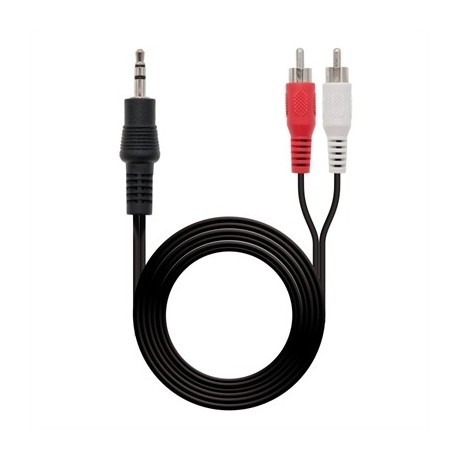NANOCABLE CABLE AUDIO, JACK 3.5/M-2XRCA/M 1,5 M