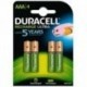 DURACELL PILA RECARGABLE HR03 AAA 900MAH BLISTER*4