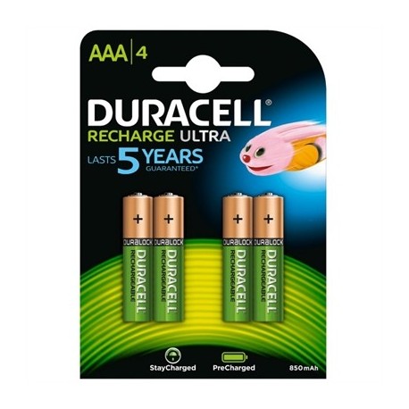 DURACELL PILA RECARGABLE HR03 AAA 900MAH BLISTER*4