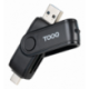 TOOQ TQR-3003B LECTOR USB-C 2.0+USB-A 3.0 SD/TF