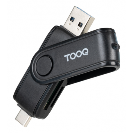 TOOQ TQR-3003B LECTOR USB-C 2.0+USB-A 3.0 SD/TF