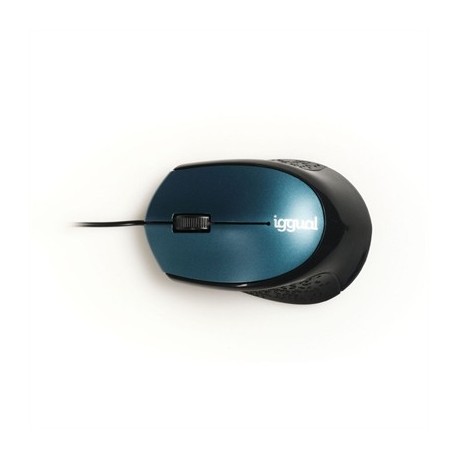 IGGUAL RATON OPTICO COM-ERGONOMIC-R-800DPI AZUL