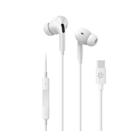 CELLY AURICULARES CABLE USB-C BLANCO