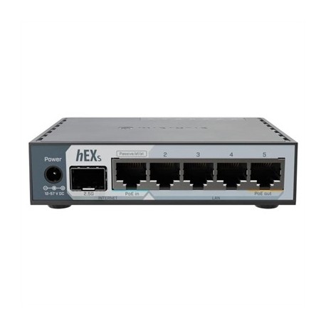 MIKROTIK E60IUGS HEX ROUTER 5XGBE POE-I/O 1X2.5SFP