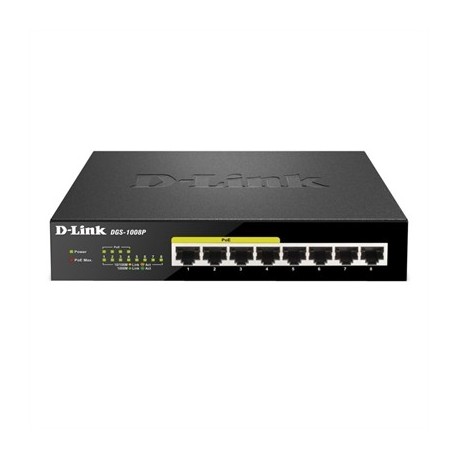 D-LINK DGS-1008P SWITCH 8XGB 4XPOE