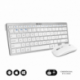 COMBO TECLADO RATON SUBBLIM MULTIDISPOSITIVO BLUETOOTH PLATEADO/BLANCO
