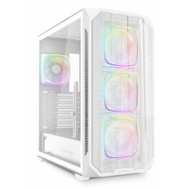 CAJA GAMING ATX SHARKOON NAK5M RGB 4XVENT 120MM 3XUSB SN FUENTE BLANCO
