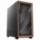 CAJA ANTEC FLUX SE ATX WOOD NEGRO 2XUSB SN FUENTE